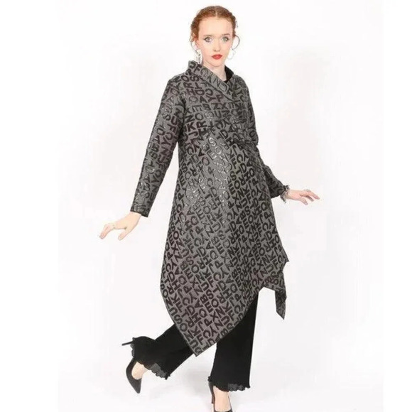 NWT Haydari ABC Wearable Art Button Asymmetrical Jacket Women's XL 8182/B - Picture 1 of 12